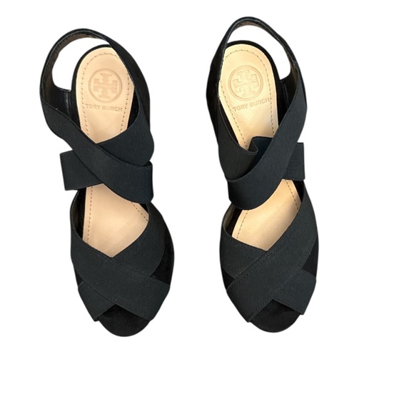 Tory Burch Black Debbie Wedge - Picture 2 of 5